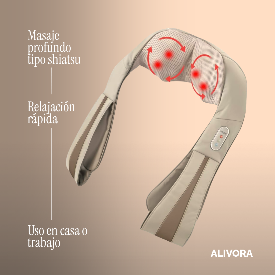 Alivora Neck™ – Masajeador Cervical de Amasado Profundo